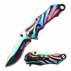 MTech Fällkniv MT-A1043RB Iridescent Rainbow